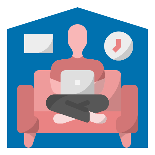 Covid19, working, home office, stat at home, work from home icon